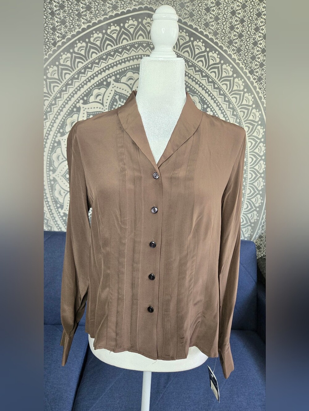 NWT NY Collection Petite Button Down Blouse